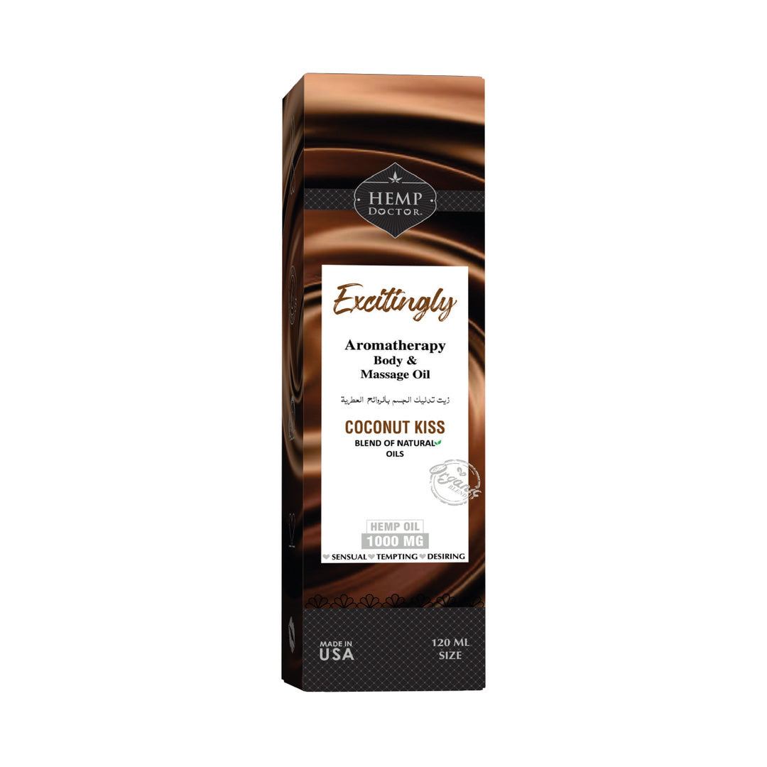 Hemp, Doctor Excitingly Massage Oil Coconut Kiss, 120 ml