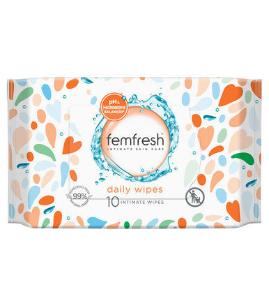 Femfresh, Feminine Daily Wipes, 10 Count