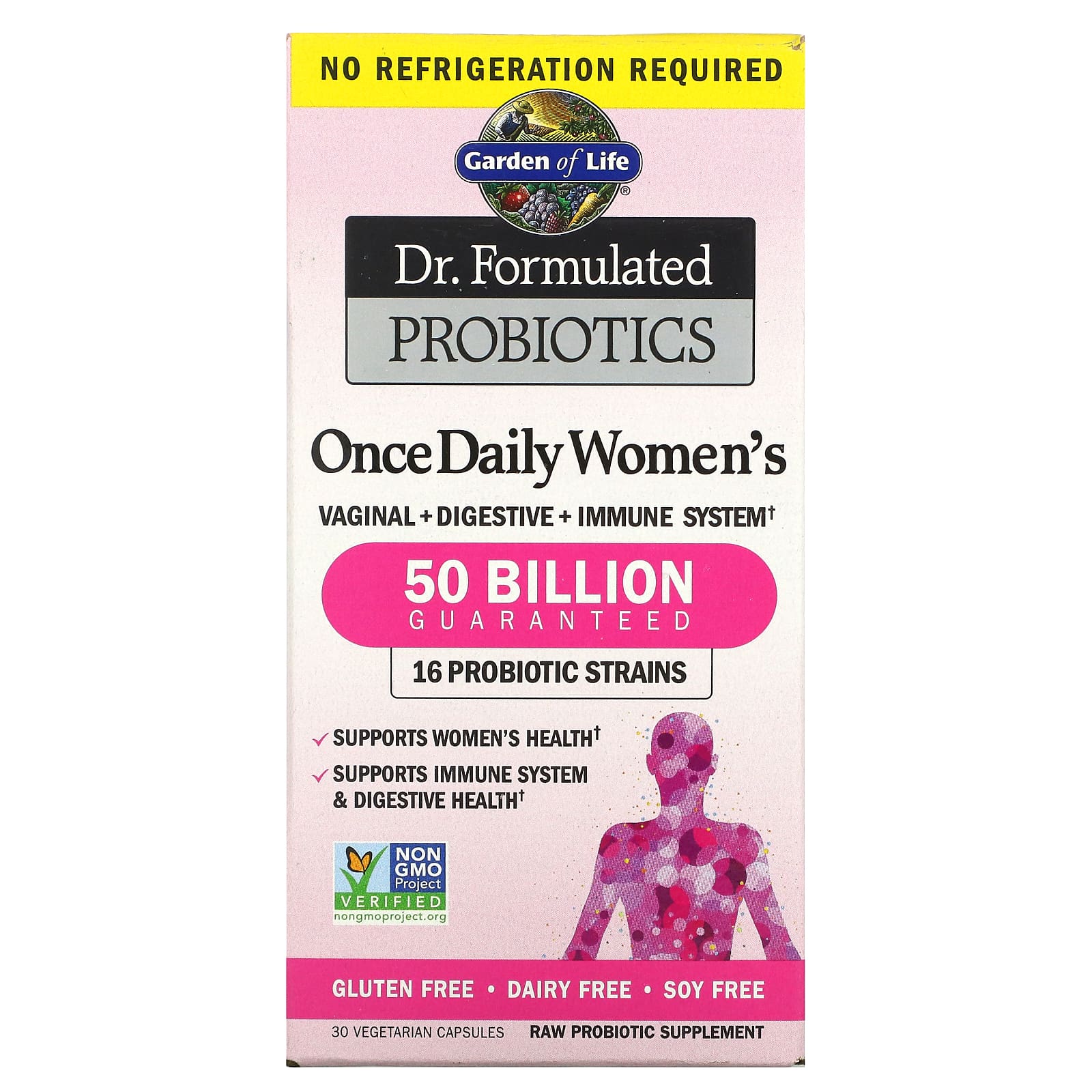 Garden of Life, Dr. Formulated Probiotics, Once Daily Women's, 50 Billion, 30 كبسولة نباتية