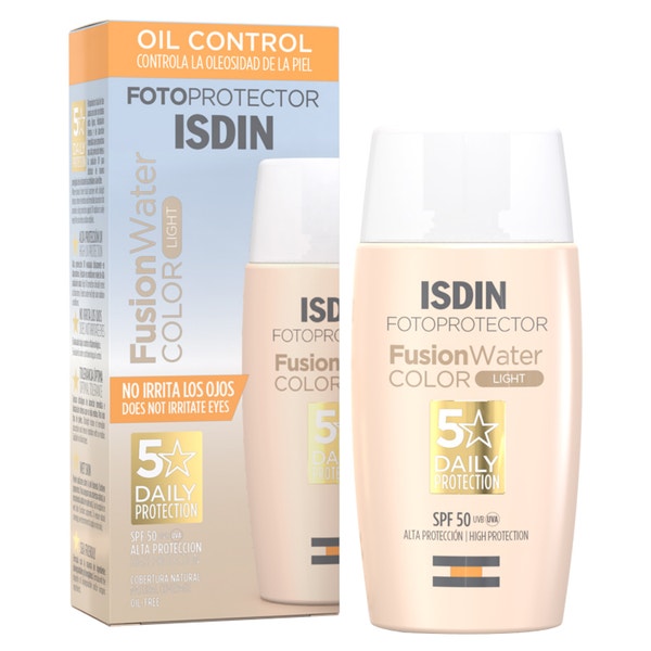 Isdin, واقي الشمس فيوجن ووتر كولور لايت بمعامل حماية 50، 50 مل