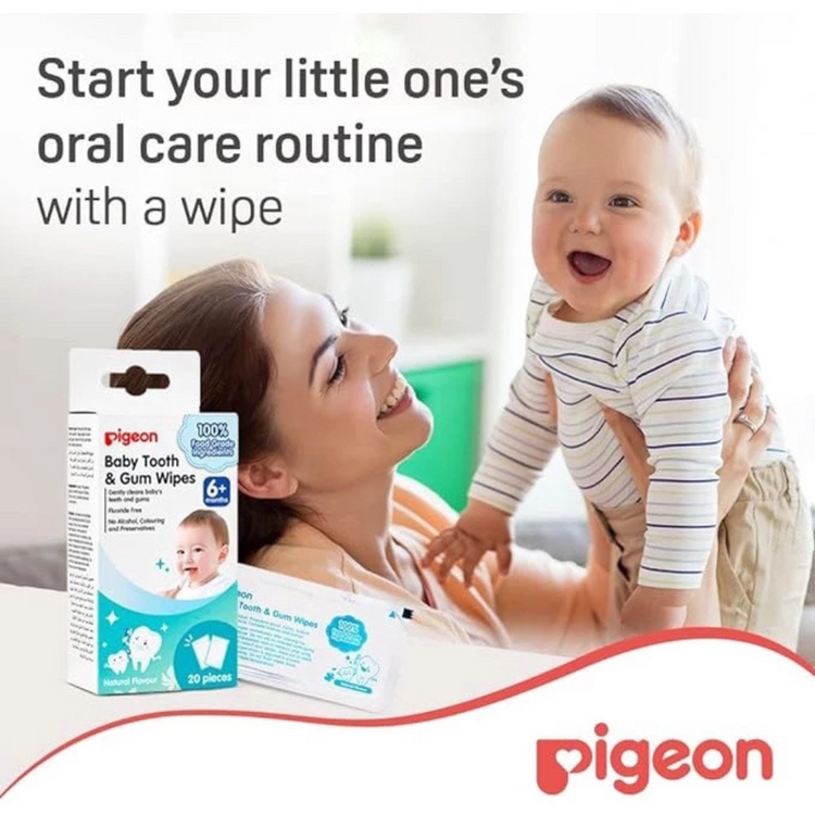 Pigeon, Baby Tooth & Gum Wipes, 20 Count