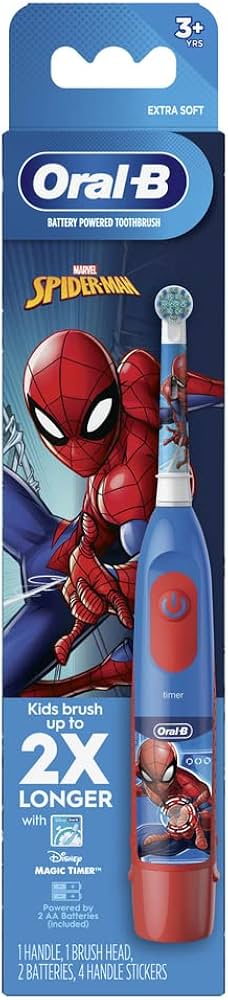 Oral-B, Kids Battery Powered Spiderman 3+ T/B