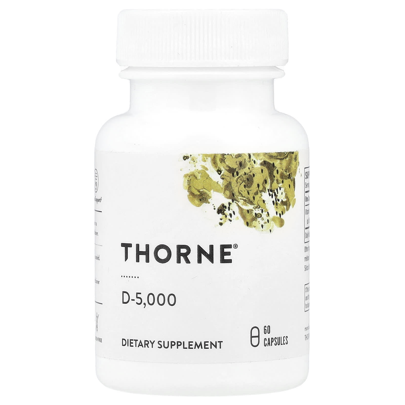 Thorne, فيتامين د-5000، 125 مكجم (5,000 وحدة دولية)، 60 كبسولة