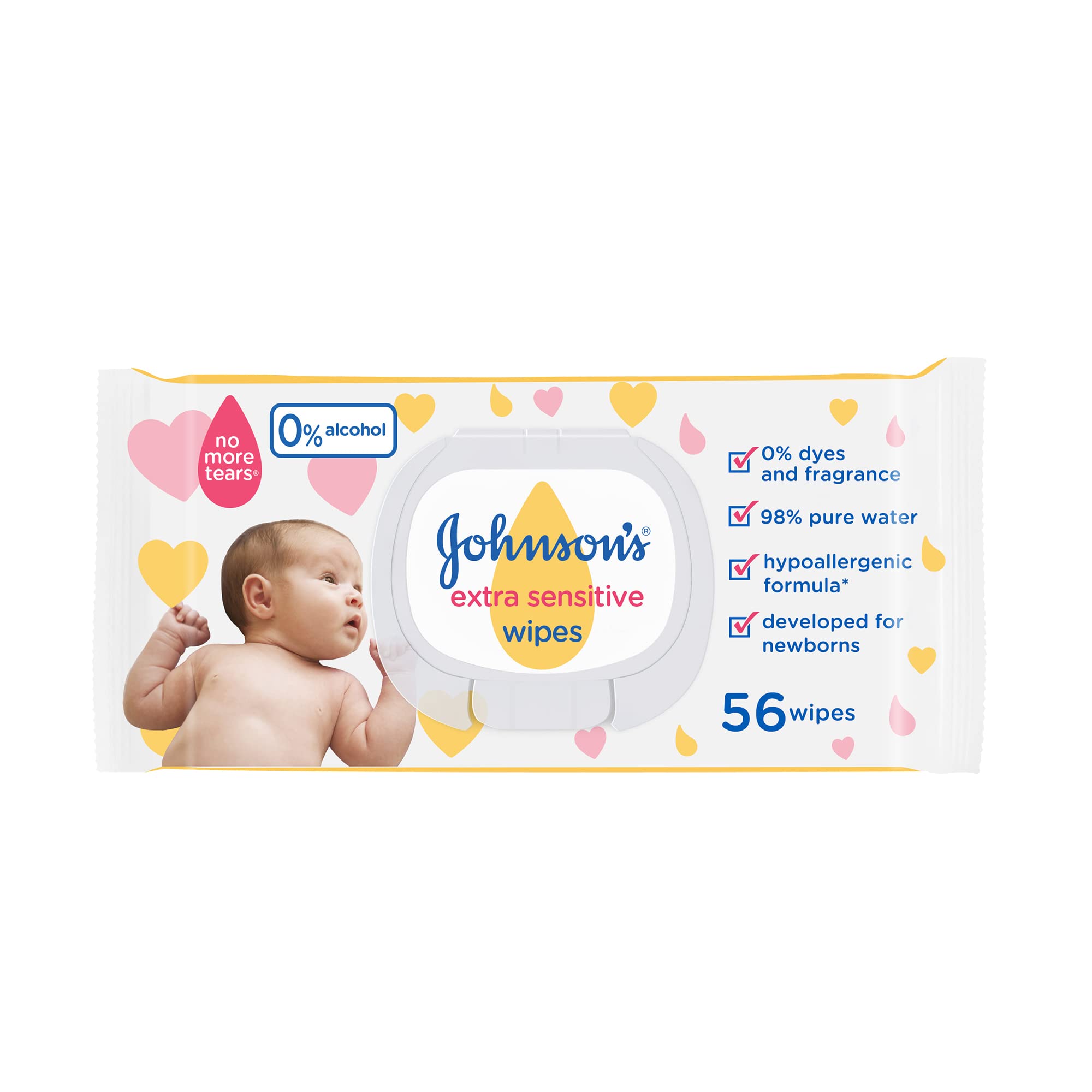 JH Baby, Extra Sensitive Wipes, 56 Count
