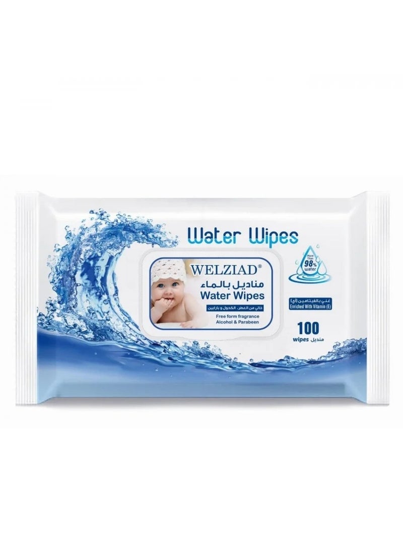 Welziad, Baby Wipes Sensitive Skin, 100 Count