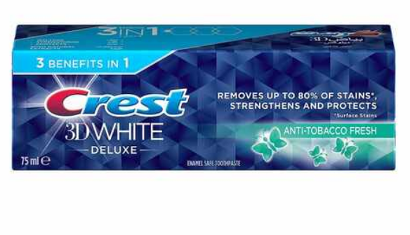 Crest, 3D White Deluxe Anti-Tobaco, 75 ml