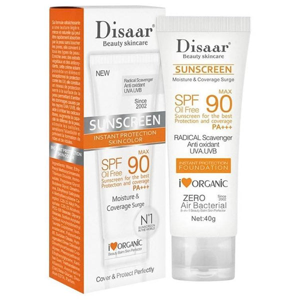 ديسار، واقي شمسي مرطب ومغطي بمعامل حماية 90+ SPF خالٍ من الزيوت، 40 جم