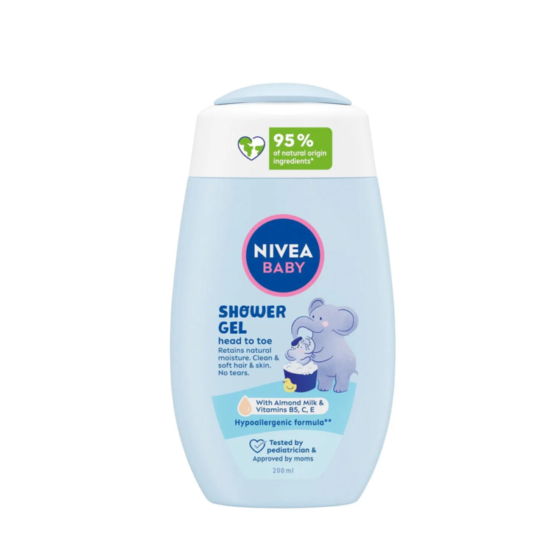 Nivea, Baby Shower Gel Body & Hair, 200 ml