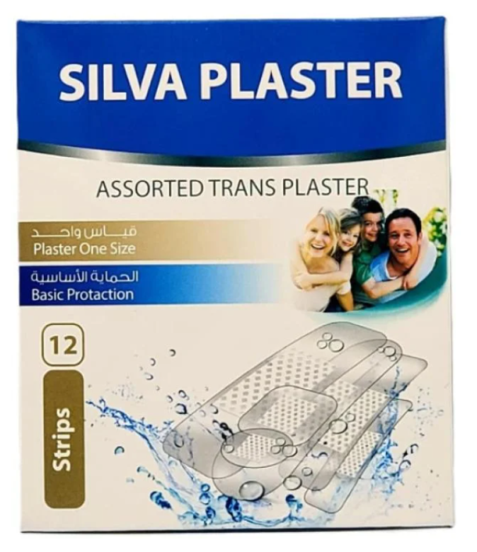 Silva, Assorted Trans Plaster, 12 Count