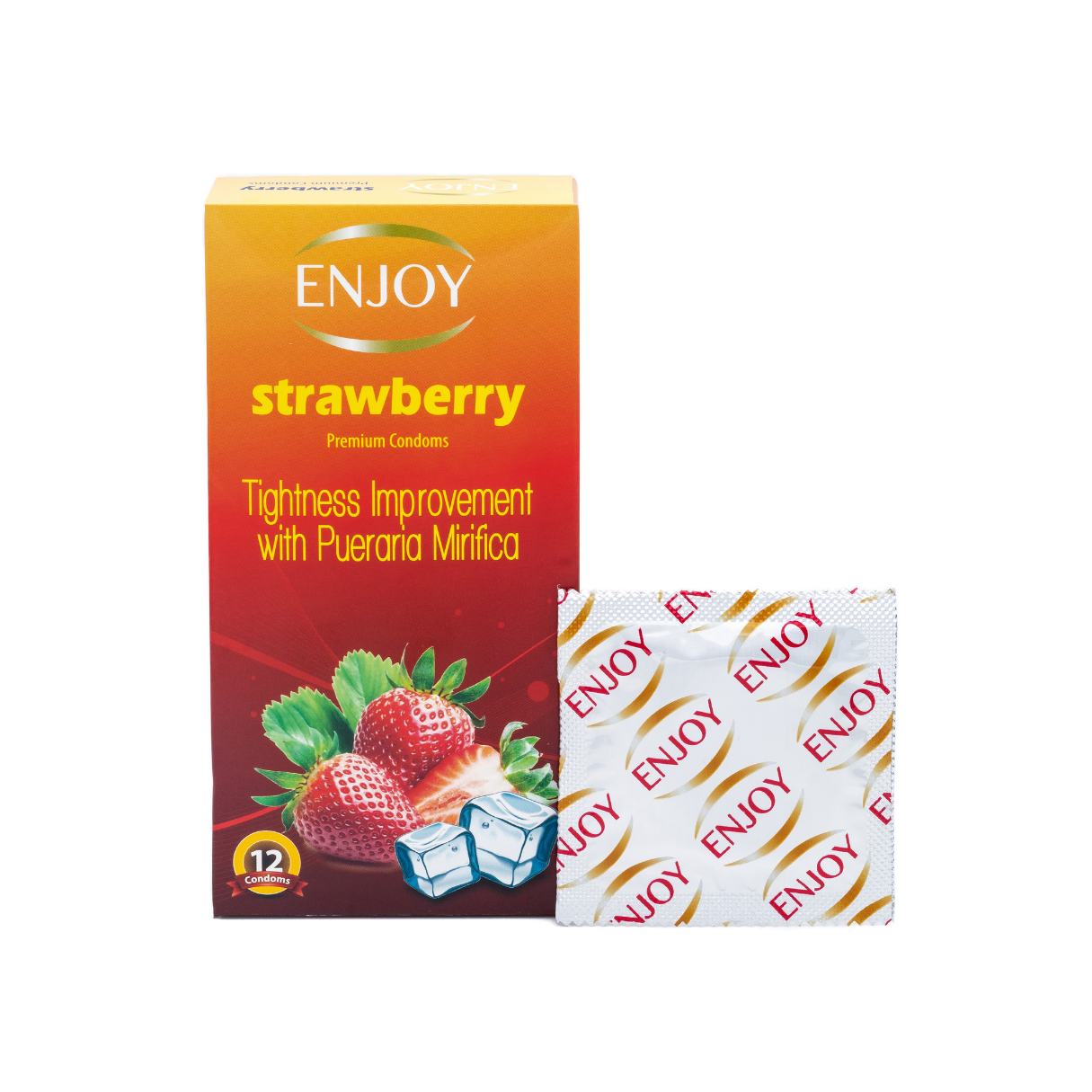 Enjoy, Condoms Strawberry, 12 Count