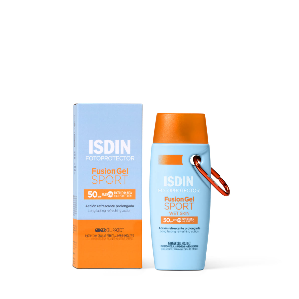 Isdin, واقي شمسي جل فيوجن سبورت للبشرة الرطبة بعامل حماية SPF 50+, 100 مل