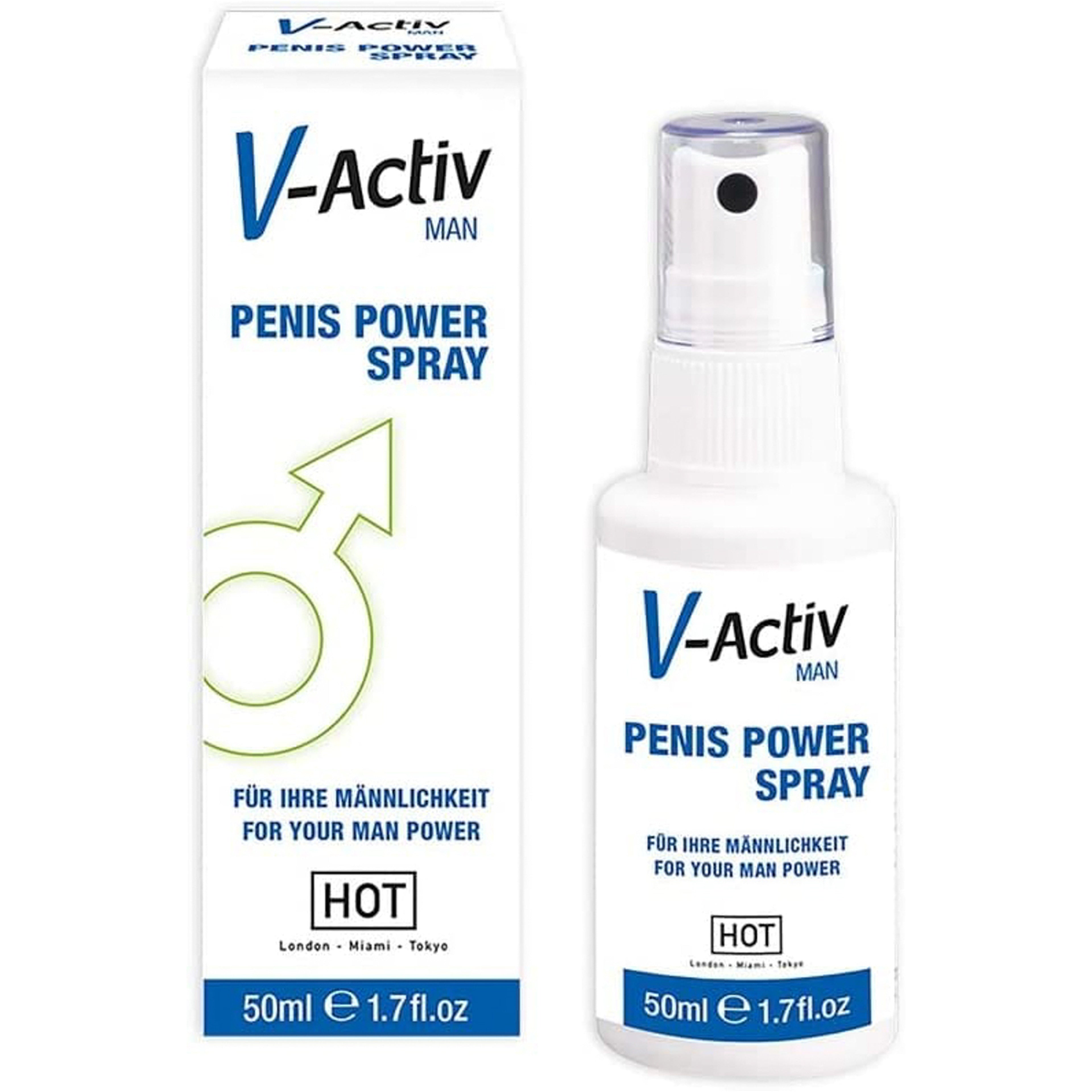 Hot, V-Active Man Power Spray, 50 ml