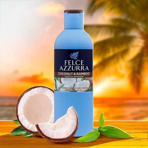 Felce Azzurra، سائل استحمام جوز الهند والخيزران، 650 مل