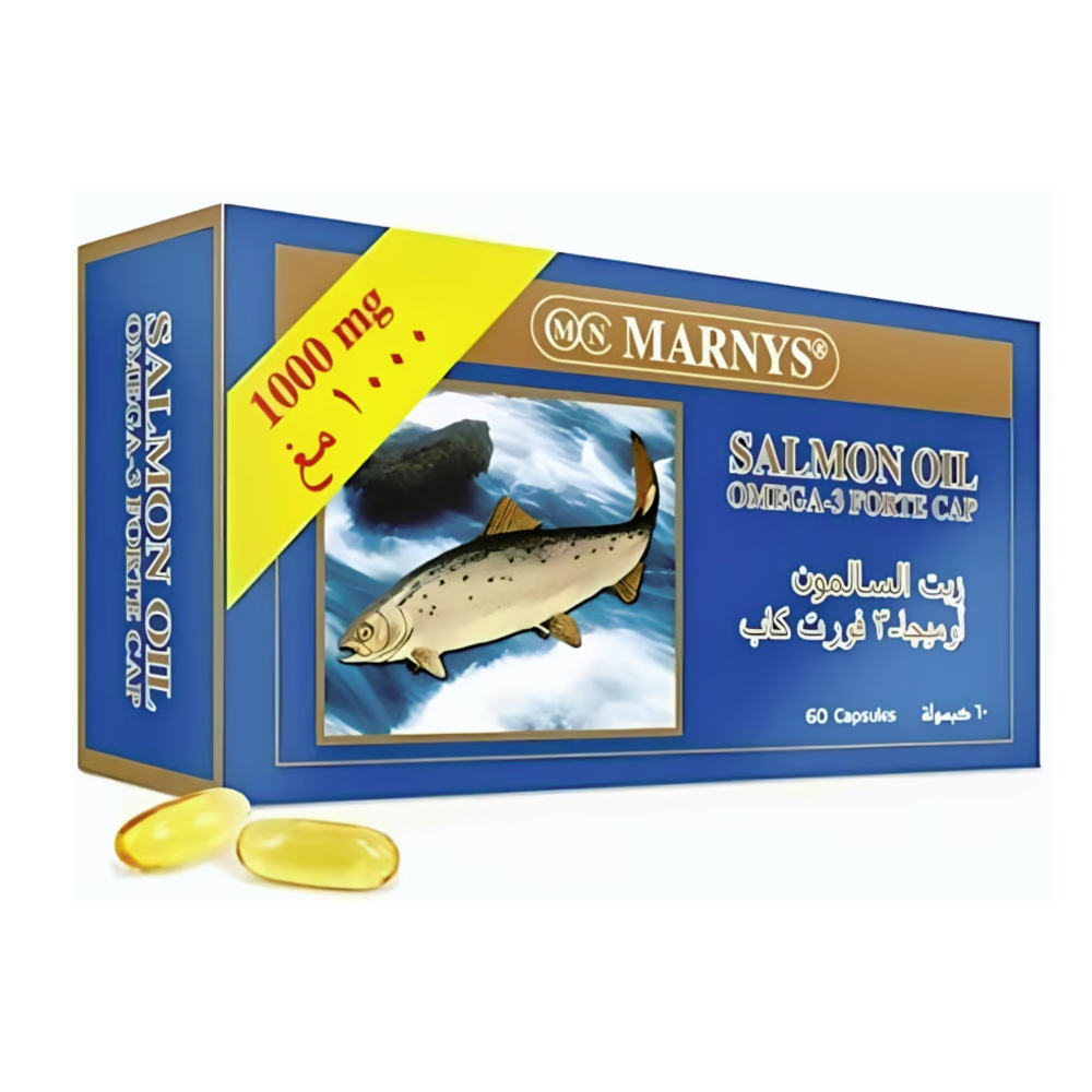 مارنيز، زيت سمك السلمون أوميغا-3 فورت، 1 جم، 60 كبسولة
