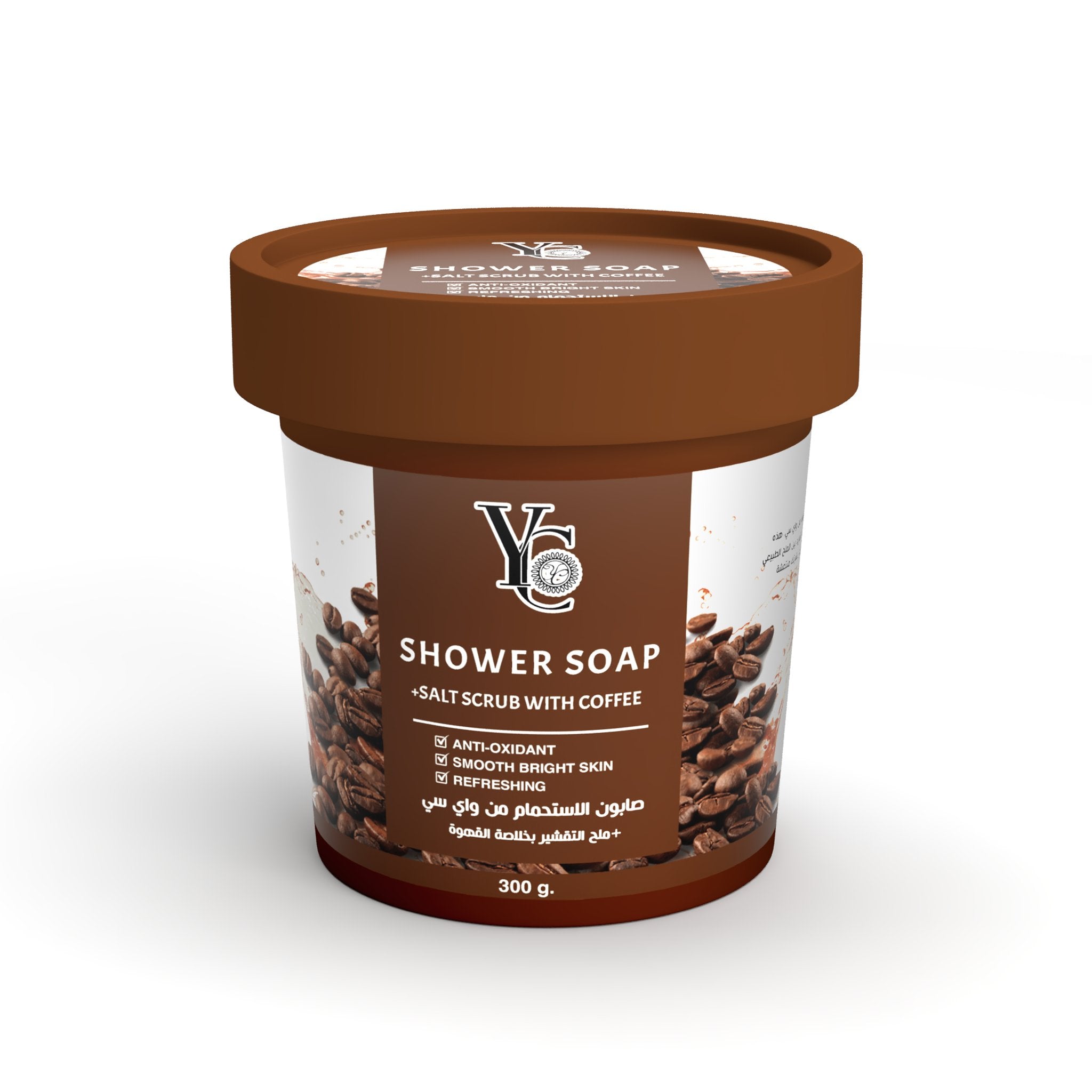 Yc, Shower Soap +salt Scrub with Coffee, 300 g