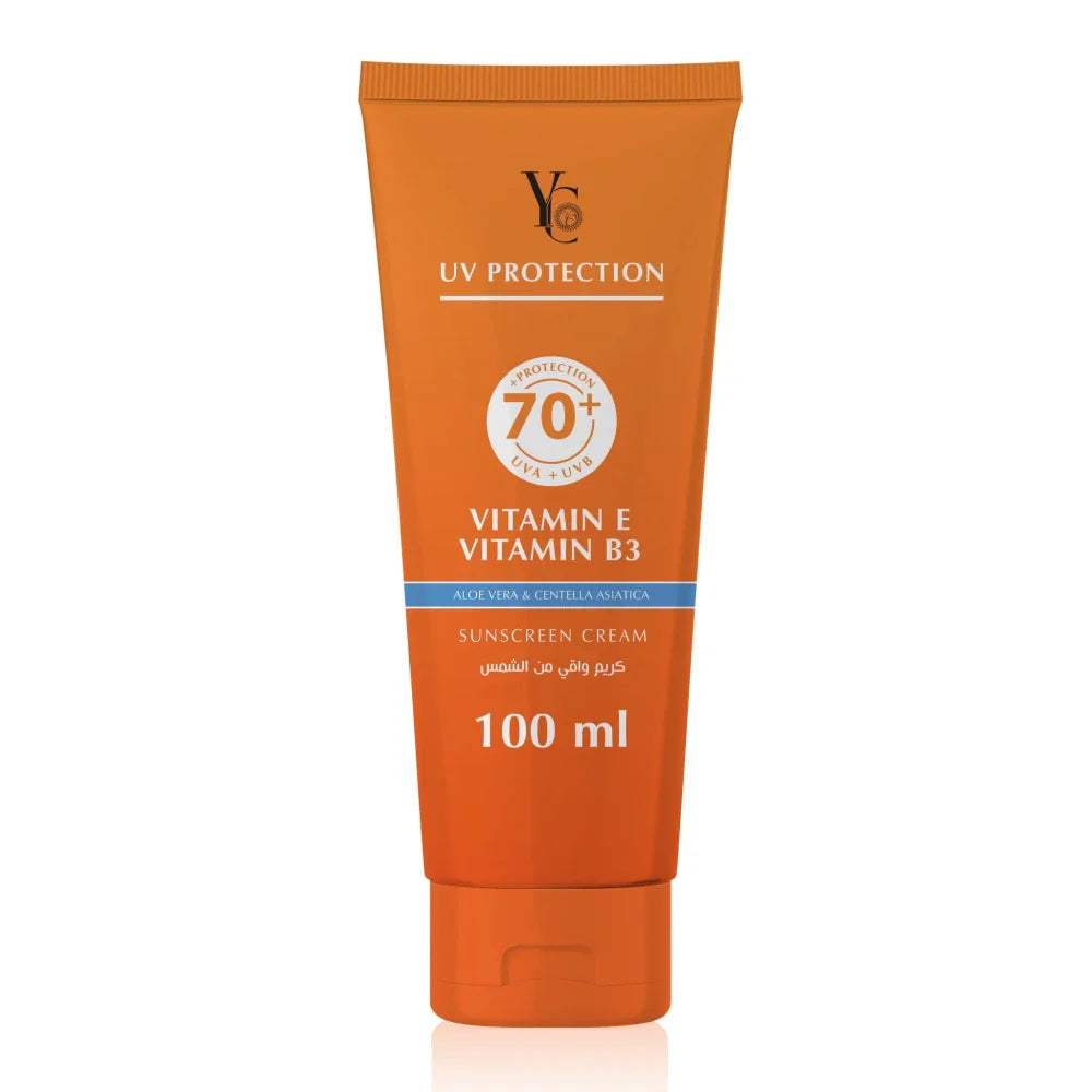 Yc، واقي شمسي 70+SUNSCREEN Cream، حماية من الأشعة فوق البنفسجية، 100 مل