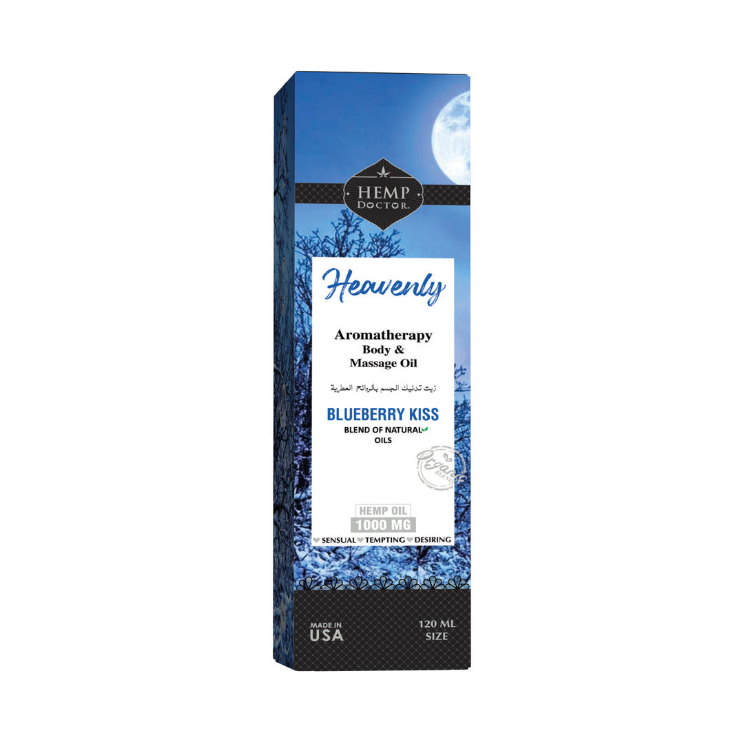 Hemp, Doctor Heavenly Massage Oil Blueberry Kiss, 120 ml