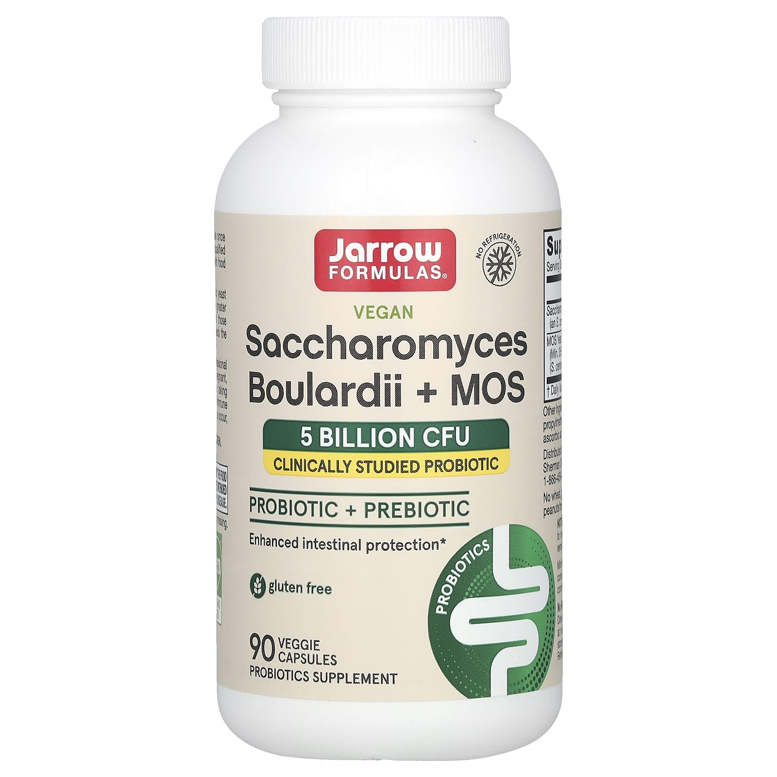 Jarrow Formulas، فطر الخميرة بولاردي النباتي + سكريات الفاكهة قليلة التعدد، 5 مليار وحدة تشكيل مستعمرة، 90 كبسولة نباتية