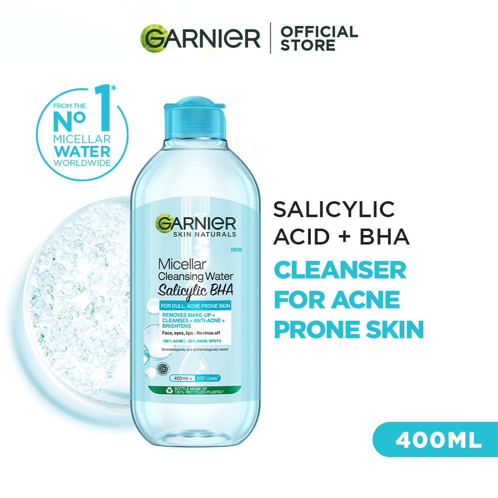 Garnier, مزيل مكياج ميسيلار بماء الورد لإشراقة البشرة، 400 مل