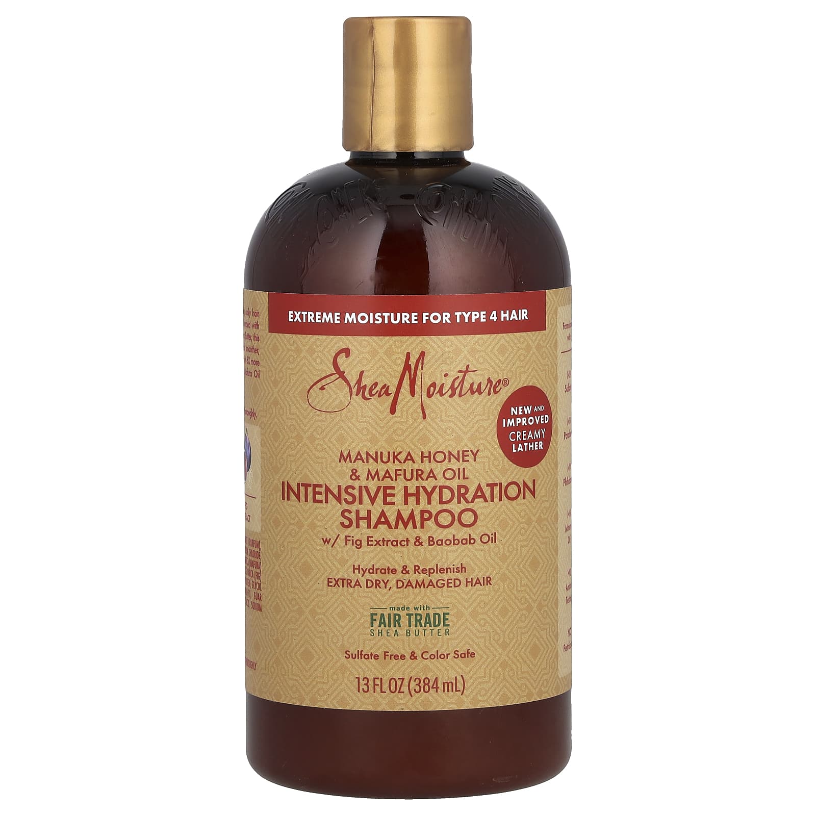 SheaMoisture, شامبو العسل المانوكا وزيت المافورا المكثف، 384 مل
