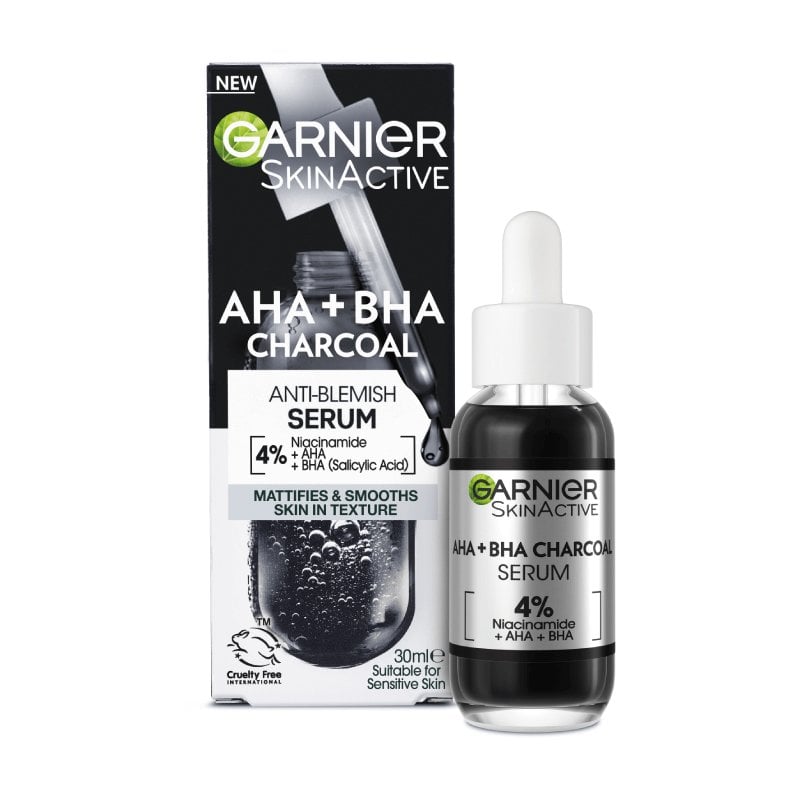 غارنييه، سيروم الفحم AHA+BHA سكين أكتيف، 30 مل