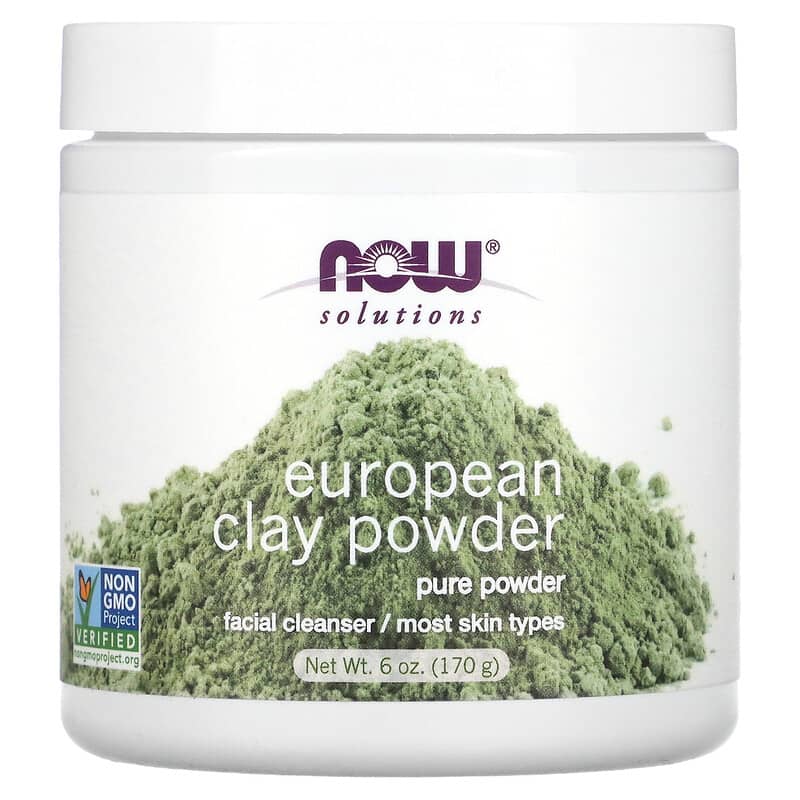 NOW Foods, مسحوق الطين الأوروبي ناو، 170 جم
