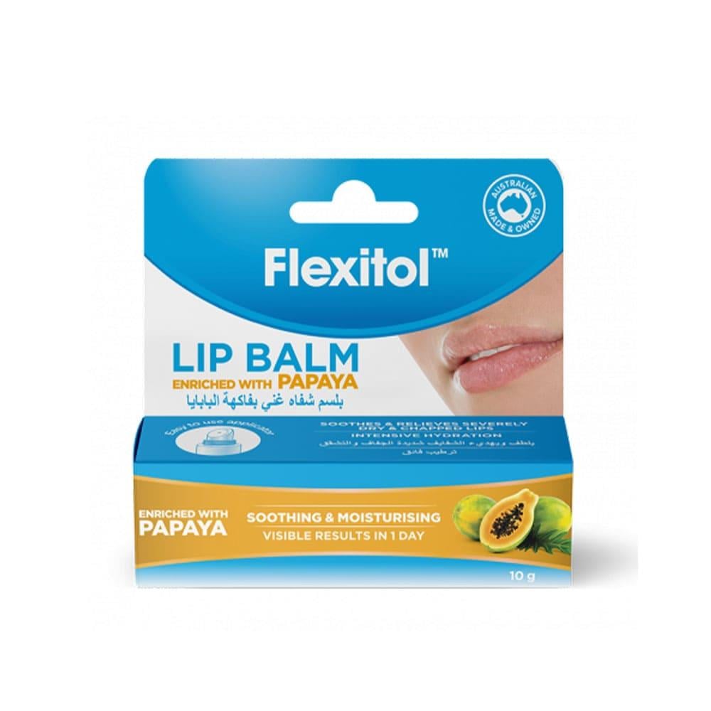 Flexitol, Lip Balm Papaya, 10 g