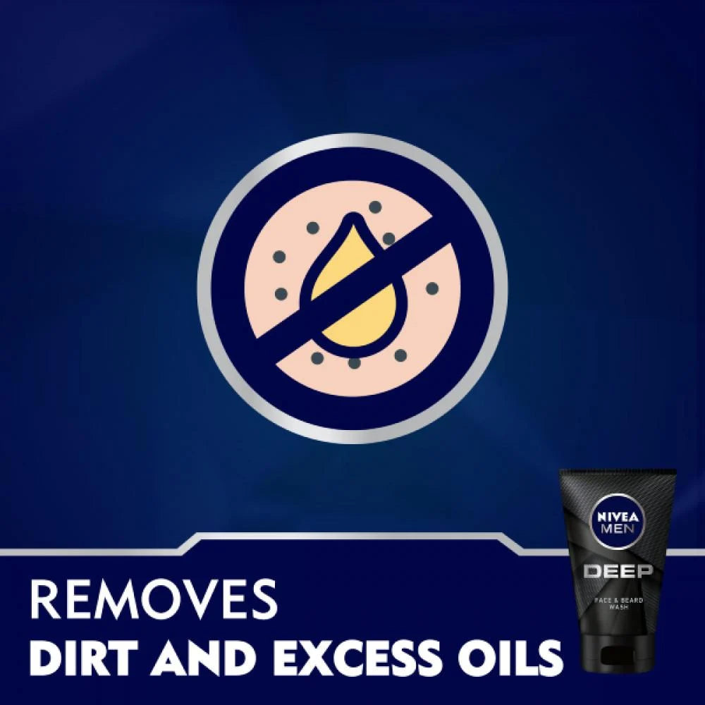 Nivea MEN, Deep Face Wash, 100 ml