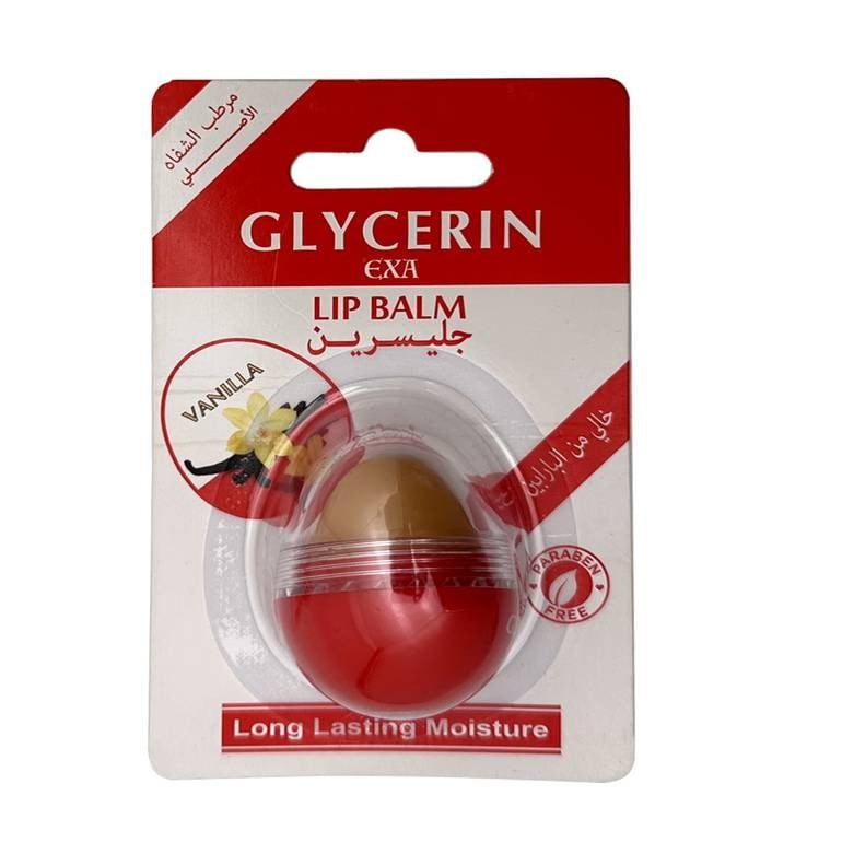 Glycerin, Exa Lip Balm Vanilla, 10 g