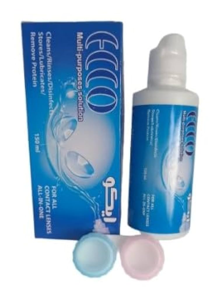 Ecco، محلول متعدد الأغراض لجميع أنواع العدسات اللاصقة، 150 مل