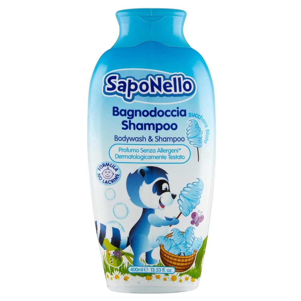 Saponello, Delicate Body Wash &shampoo Cotton Candy, 400 ml