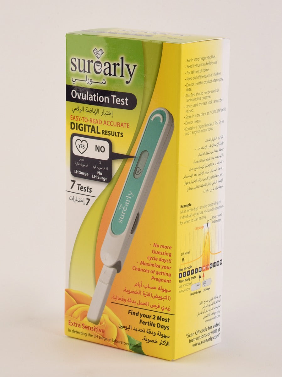 اختبار إباضة رقمي من سيوري، 7 اختبارات