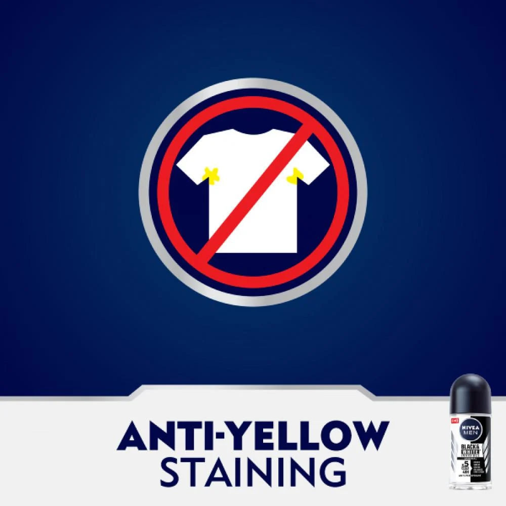Nivea, Deo Roll Black & White Orginal, 50 ml