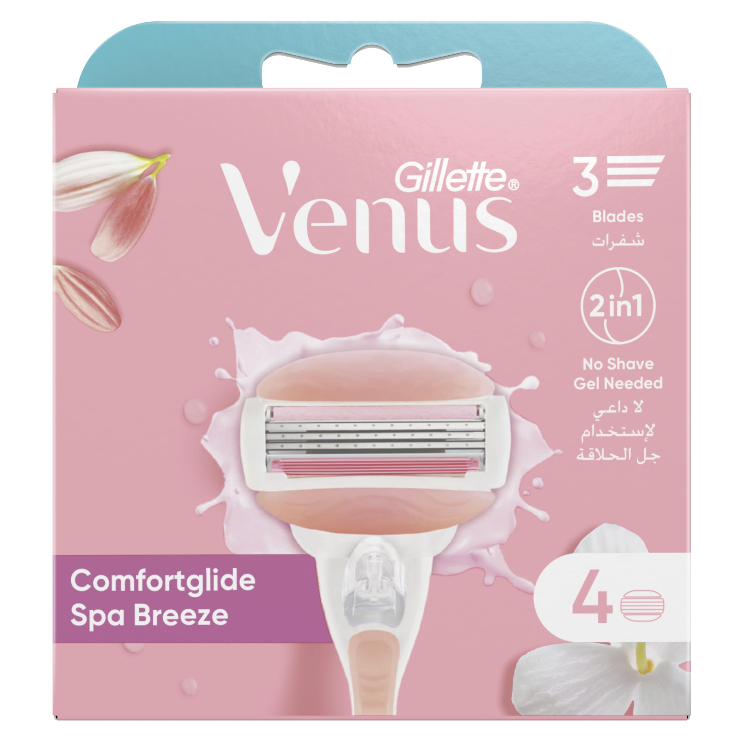 Gillette Venus، شفرات سبا بريز، 4 قطع