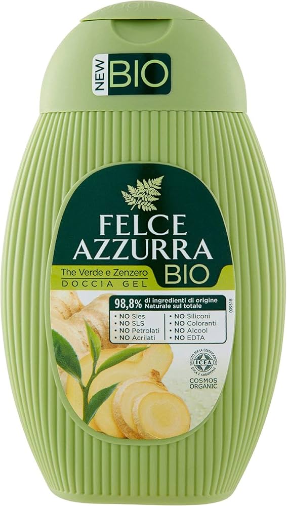 Felce Azzurra، سائل استحمام بالشاي الأخضر والزنجبيل، 250 مل