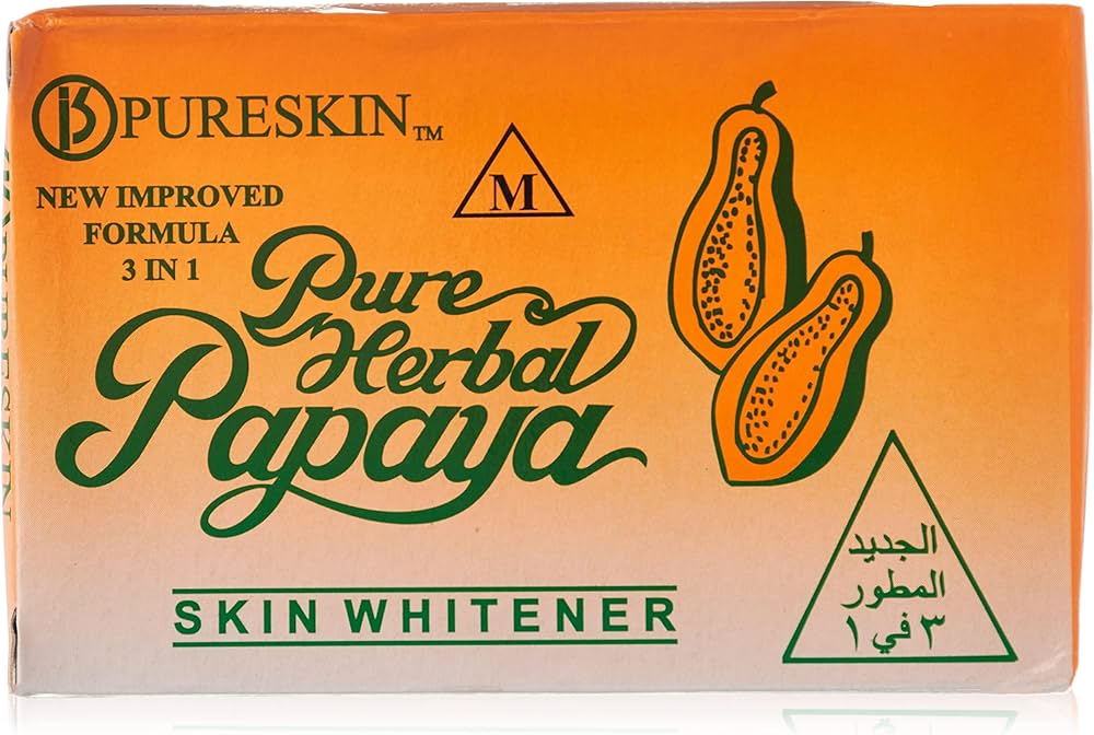 Pureskin, Papaya Herbal Soap 3IN1, 135 g