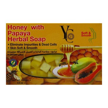 Yc, Honey with Papaya Herbal Soap, 100 g