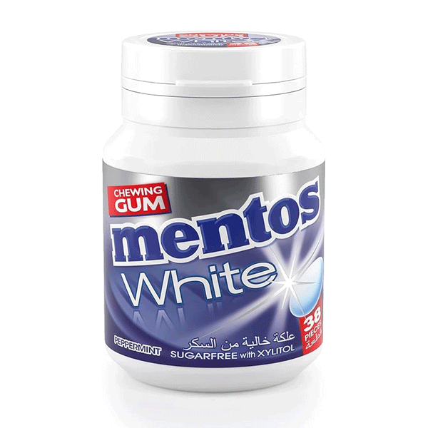 مينتوس، لبان تبييض الأسنان - بالنعناع، 38 قطعة
