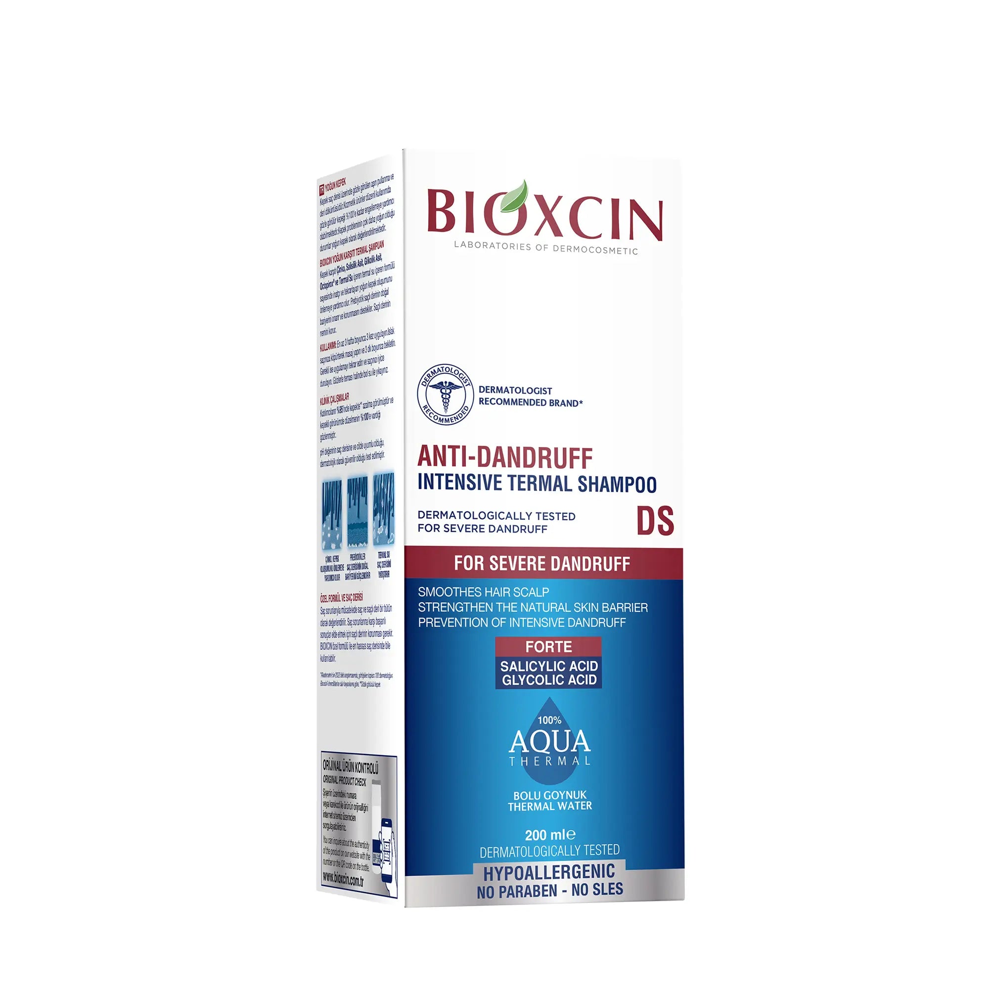 Bioxcin، أكوا ثيرمال دي إس شامبو ضد القشرة الشديدة، 200 مل