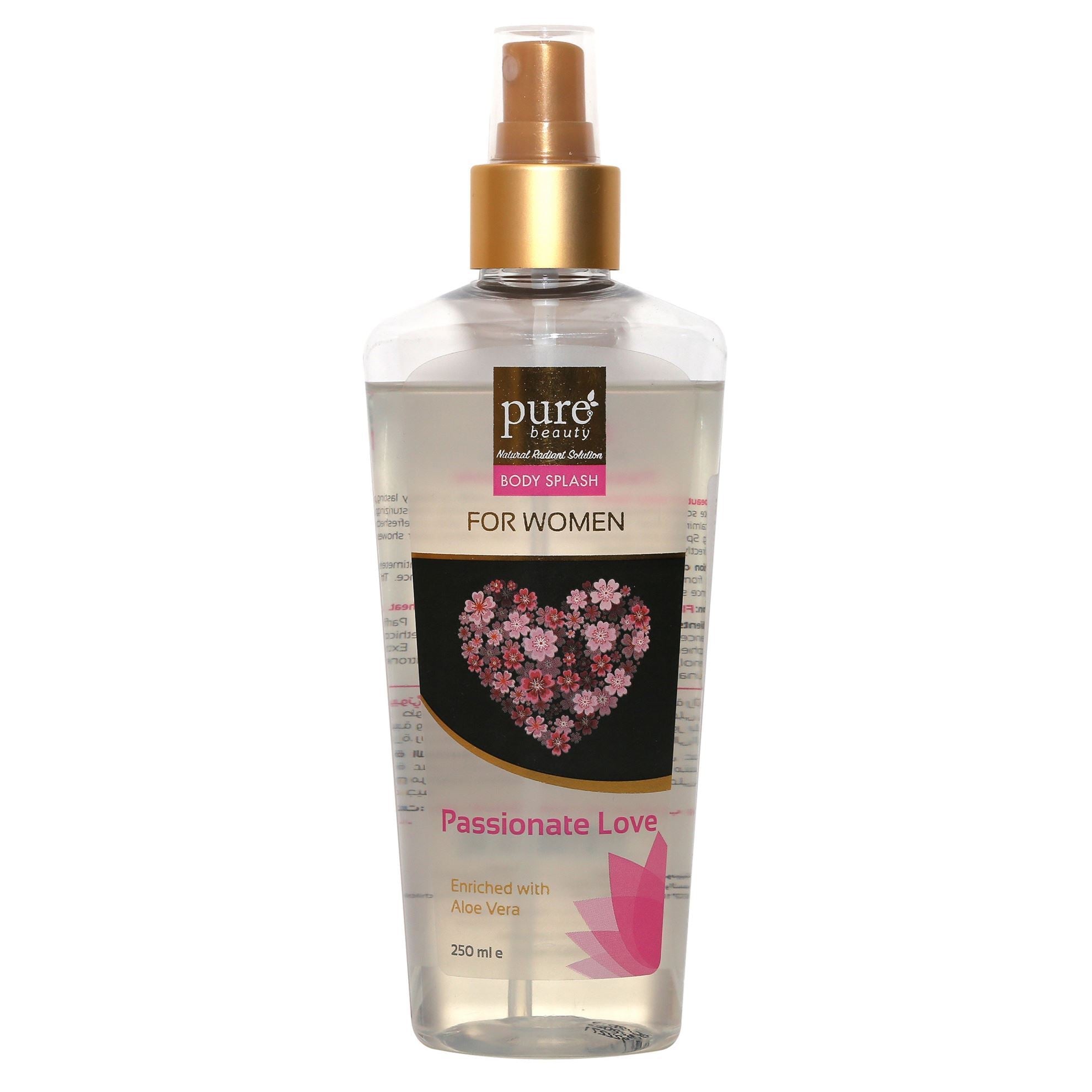 Pure Beauty, Body Splash Women Passionate Love, 250 ml