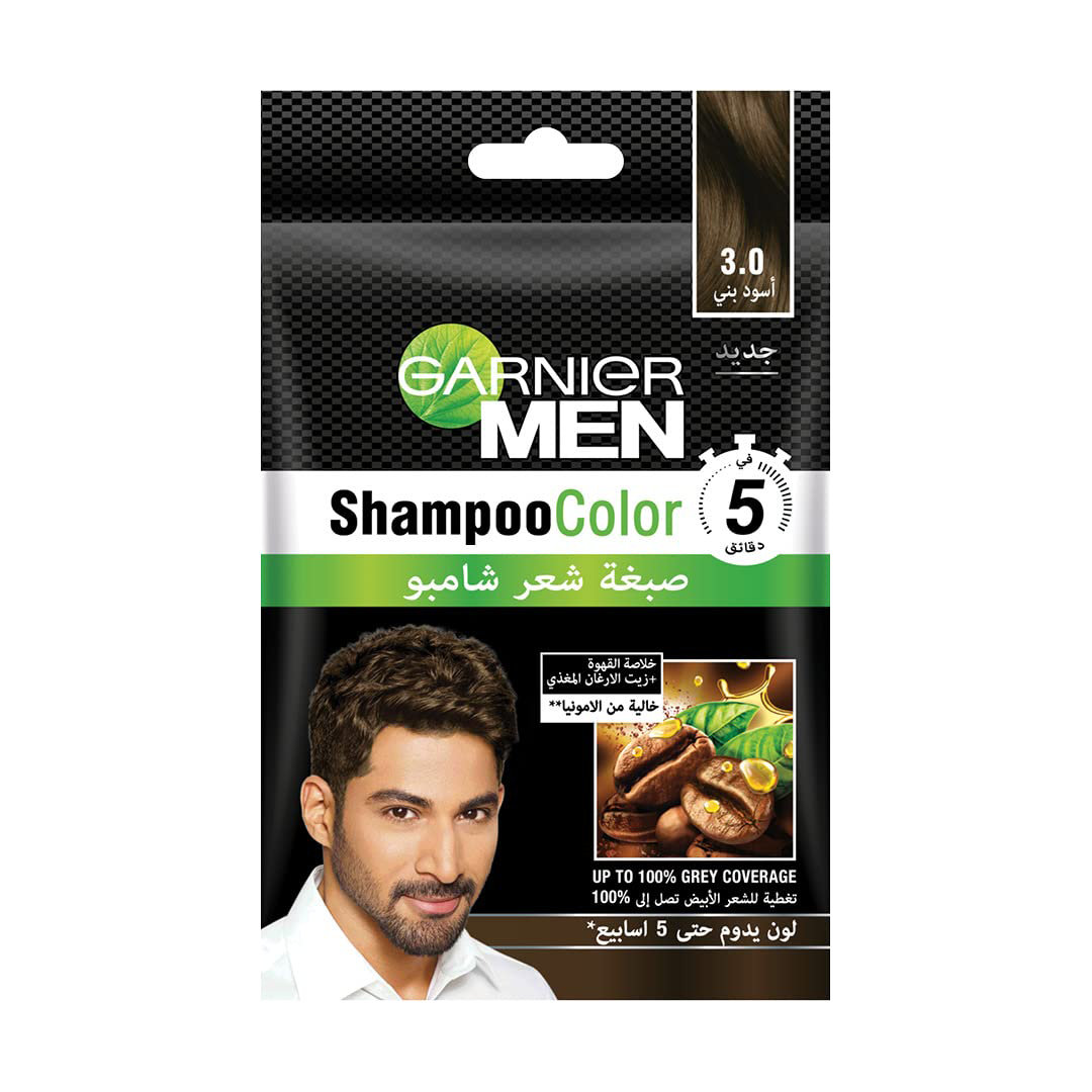 Garnier, صبغة شعر للرجال 3.0 أسود بني