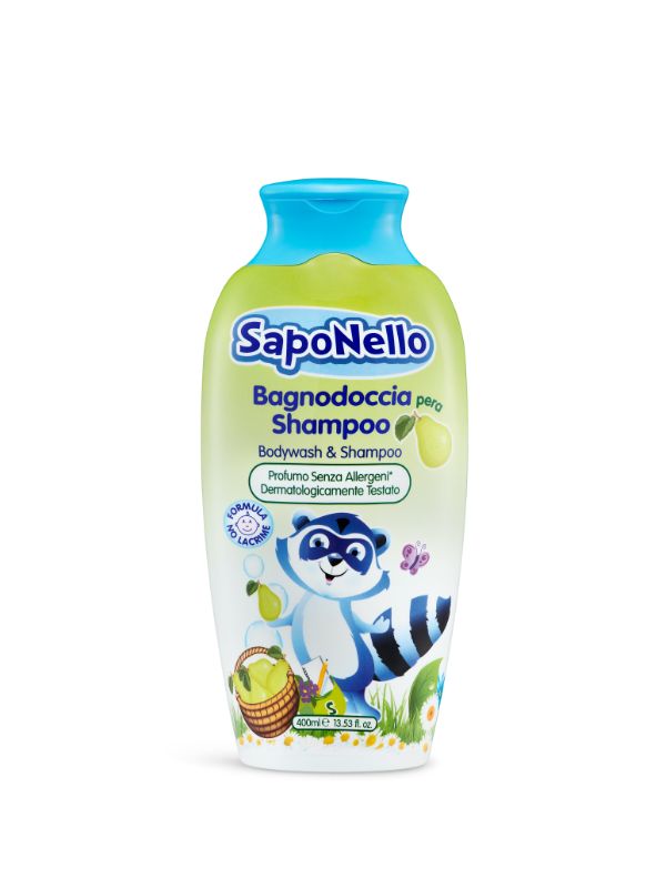 Saponello, Delicate Body Wash&shampoo Pear, 400 ml