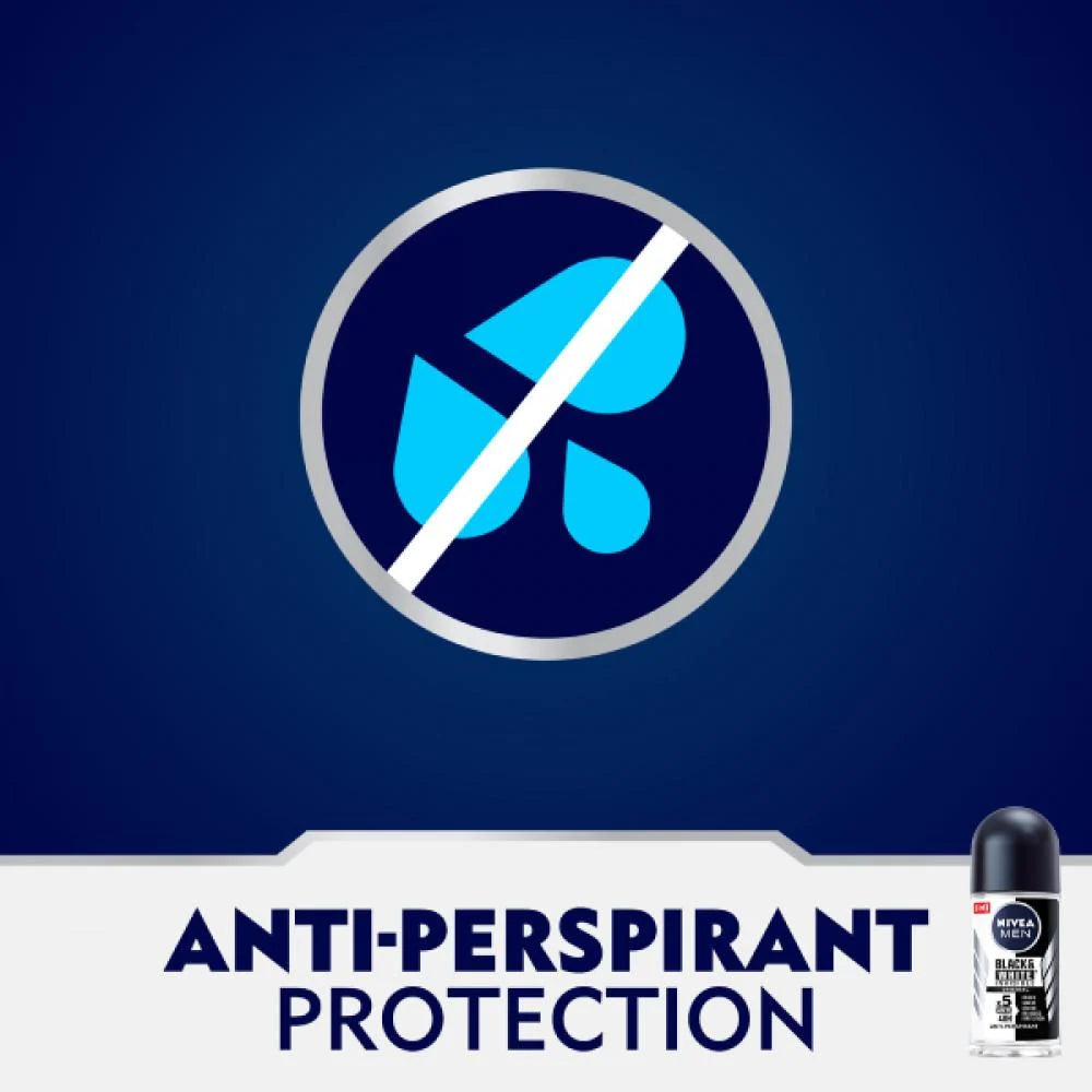 Nivea, Deo Roll Black & White Orginal, 50 ml