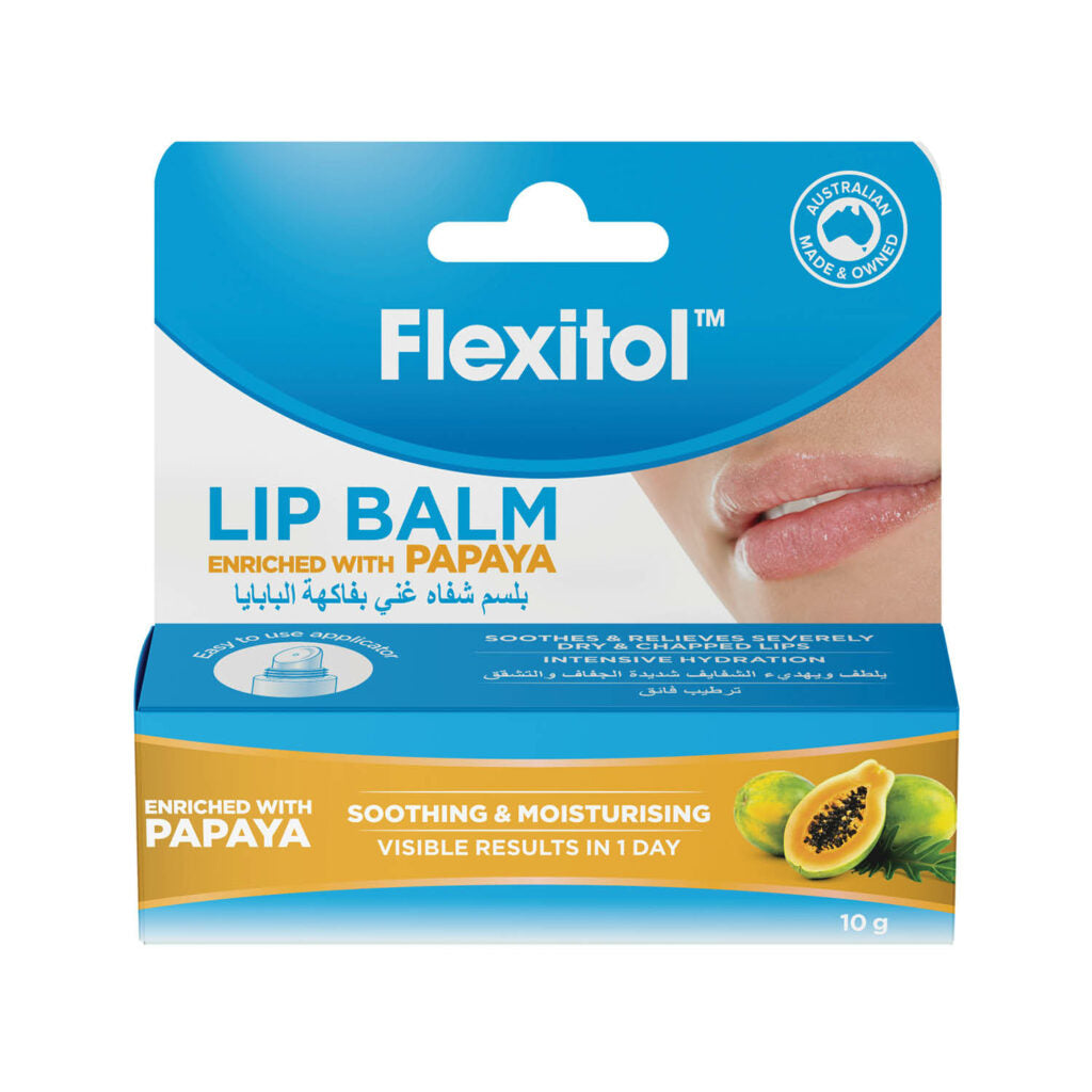 Flexitol, Lip Balm with Papaya, 10 g