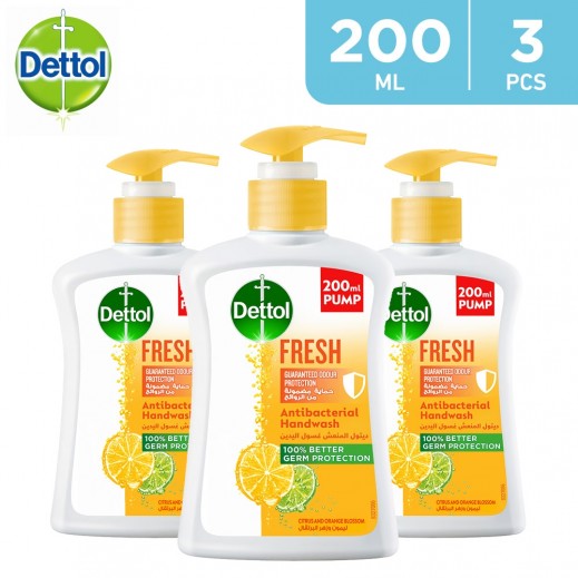 Dettol, Fresh Handwash 25%OFF, 200 ml, 3 Count