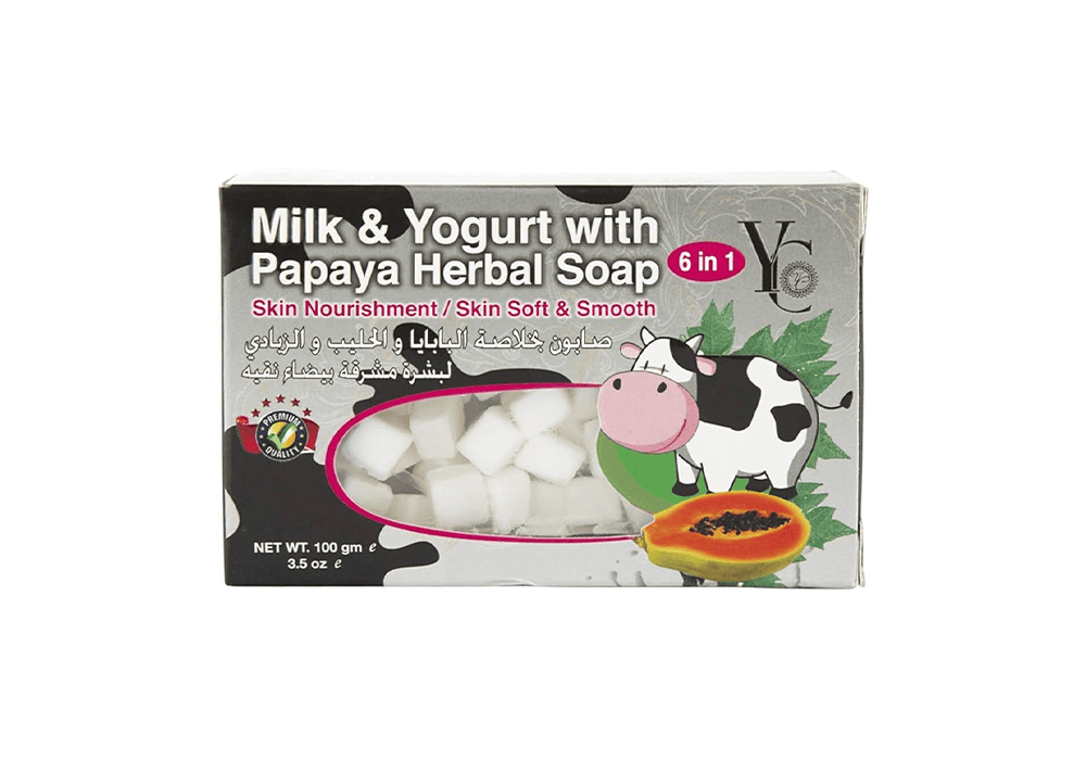 Yc, Papaya with Milk & Yogurt Herbal Soap, 100 g