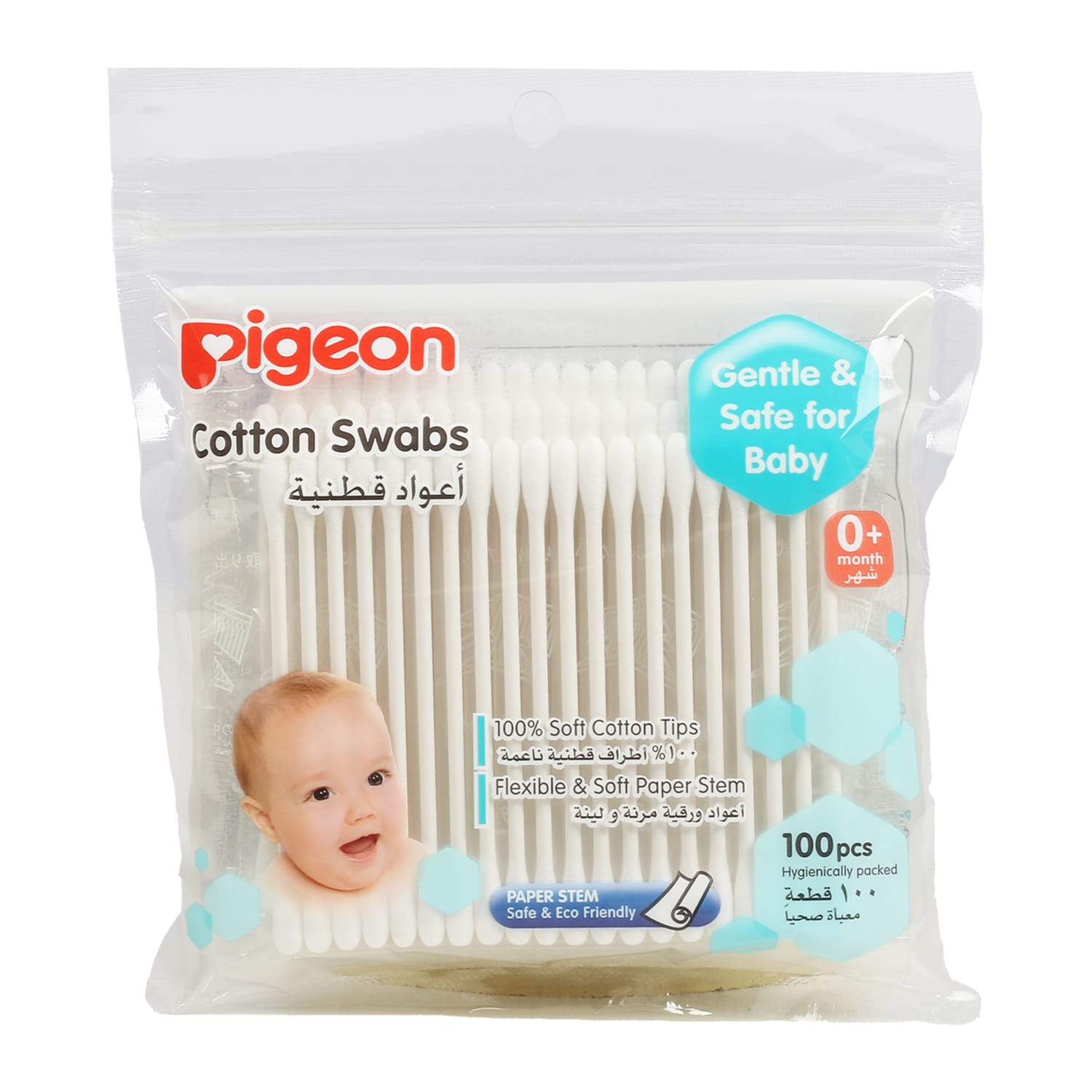 Pigeon, أعواد قطنية K884، 100 عود