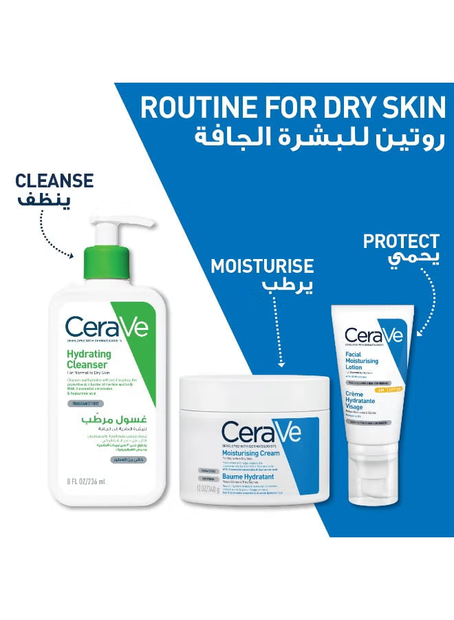 CERAVE CREAM 340G MOISTURIZER FOR DRY AND EXTREMELY DRY SKIN
