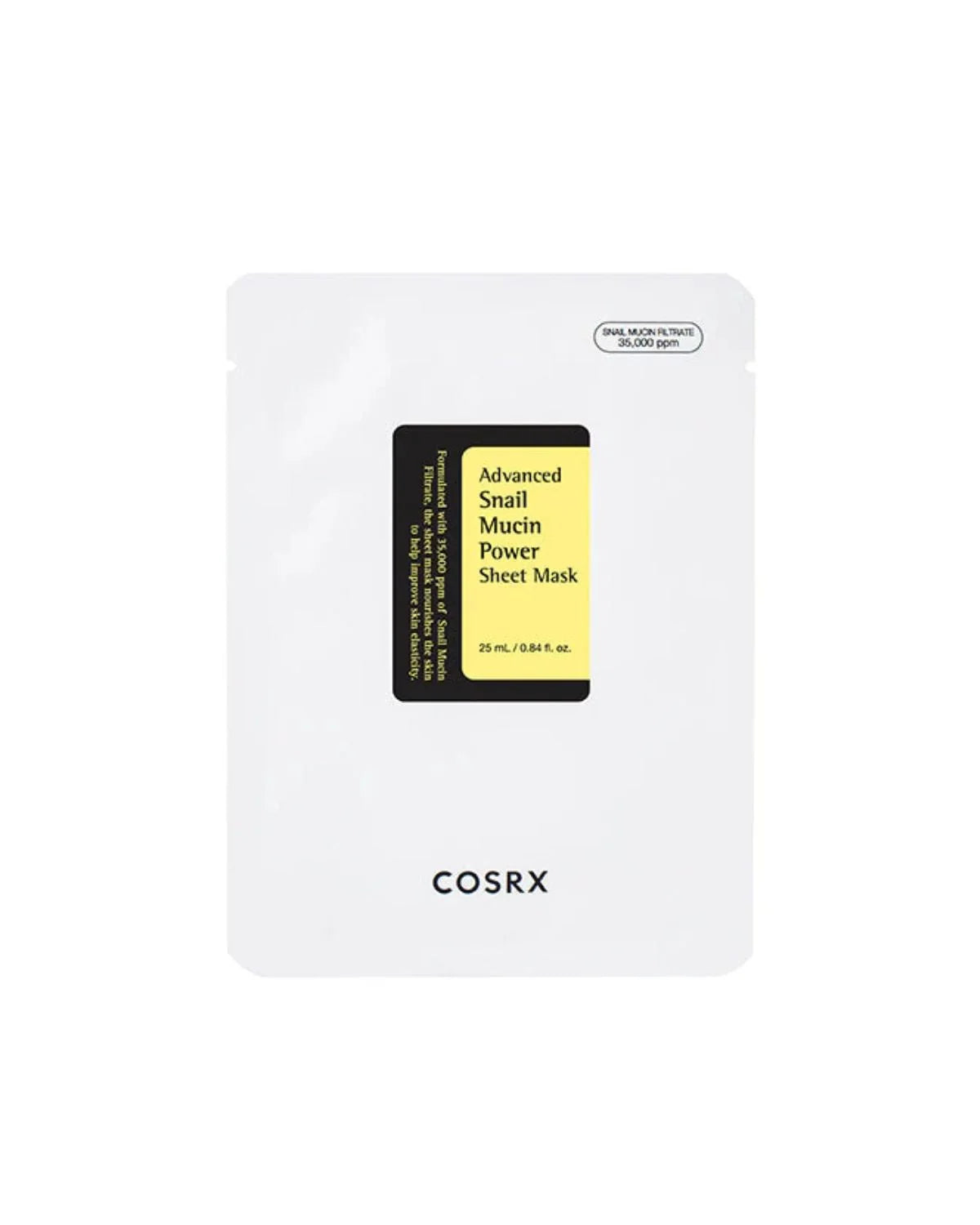 Cosrx, Advance Snail Mucin Power Mask Sheet, 1 Count