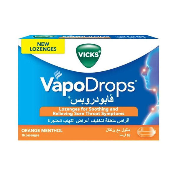 Vicks, Vapodrops 16 Orange (Unit)